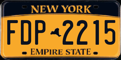 NY license plate FDP2215
