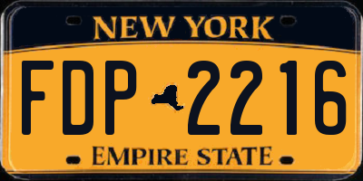 NY license plate FDP2216