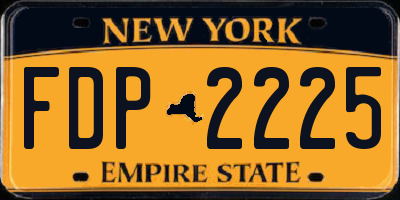 NY license plate FDP2225