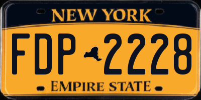 NY license plate FDP2228