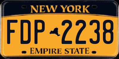 NY license plate FDP2238