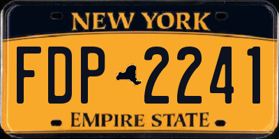 NY license plate FDP2241
