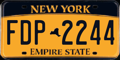 NY license plate FDP2244