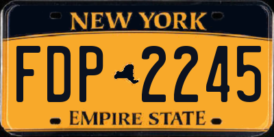 NY license plate FDP2245