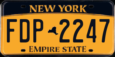 NY license plate FDP2247