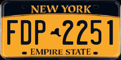 NY license plate FDP2251