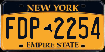 NY license plate FDP2254