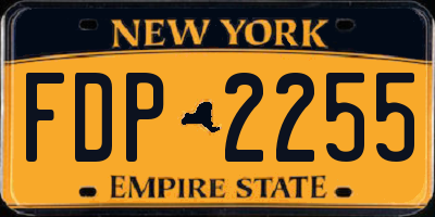 NY license plate FDP2255
