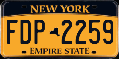 NY license plate FDP2259