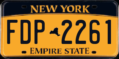 NY license plate FDP2261