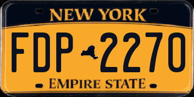 NY license plate FDP2270