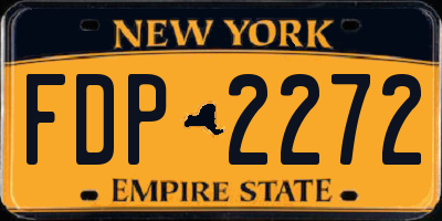 NY license plate FDP2272
