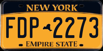 NY license plate FDP2273
