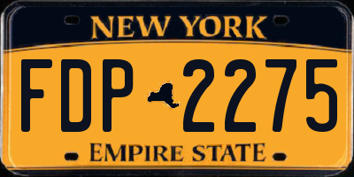 NY license plate FDP2275