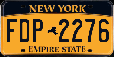 NY license plate FDP2276