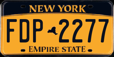 NY license plate FDP2277