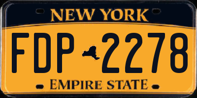 NY license plate FDP2278