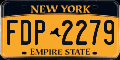 NY license plate FDP2279