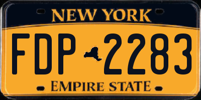 NY license plate FDP2283