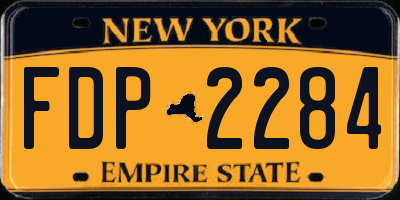 NY license plate FDP2284