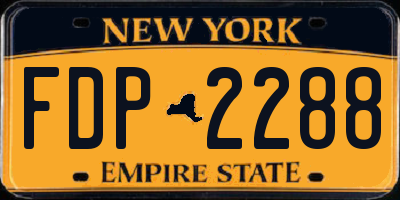 NY license plate FDP2288
