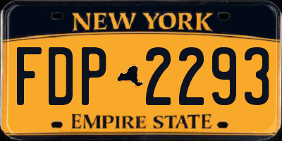 NY license plate FDP2293