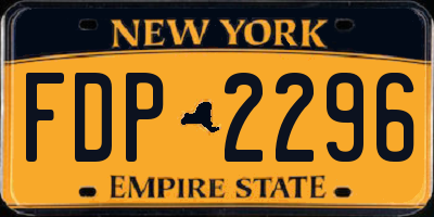 NY license plate FDP2296