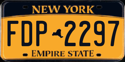 NY license plate FDP2297