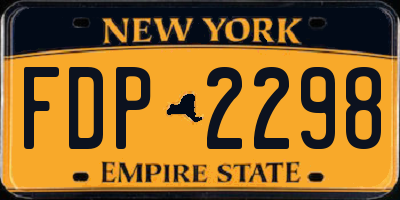 NY license plate FDP2298