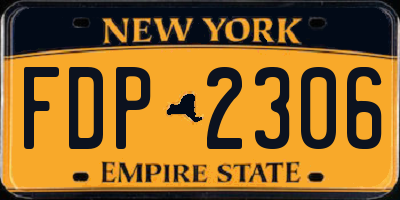 NY license plate FDP2306
