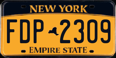 NY license plate FDP2309