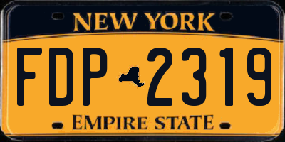 NY license plate FDP2319