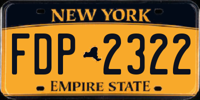 NY license plate FDP2322