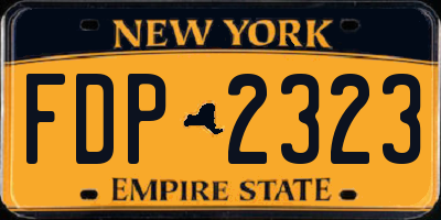 NY license plate FDP2323