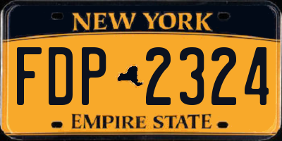 NY license plate FDP2324
