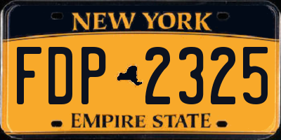 NY license plate FDP2325