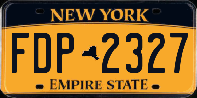 NY license plate FDP2327