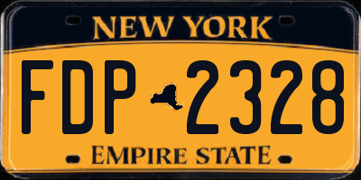 NY license plate FDP2328