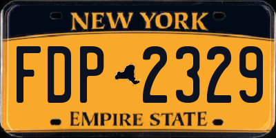 NY license plate FDP2329