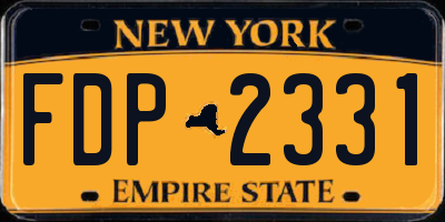 NY license plate FDP2331
