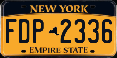 NY license plate FDP2336