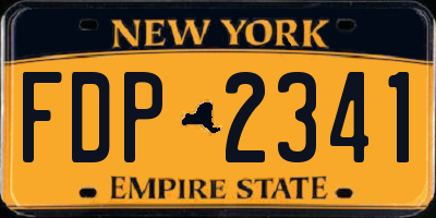 NY license plate FDP2341