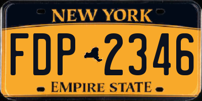NY license plate FDP2346