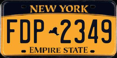 NY license plate FDP2349