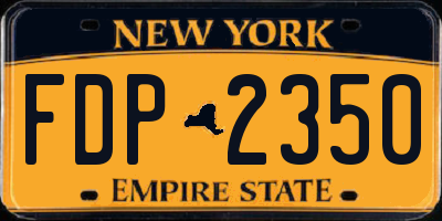 NY license plate FDP2350