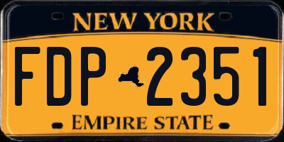 NY license plate FDP2351