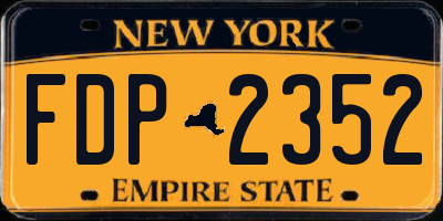 NY license plate FDP2352