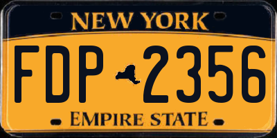 NY license plate FDP2356