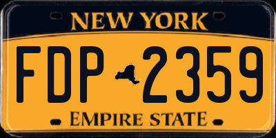 NY license plate FDP2359