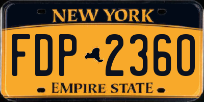 NY license plate FDP2360